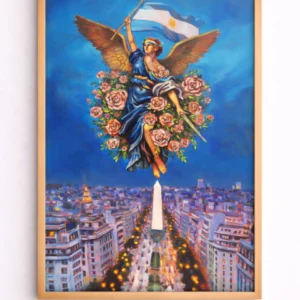 Celeste y Blanca — Art Print (50×70 cm)