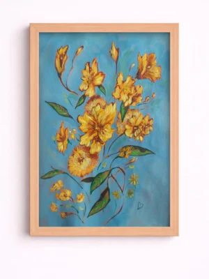 Yellow Flowers — Art Print (8×12 inches)